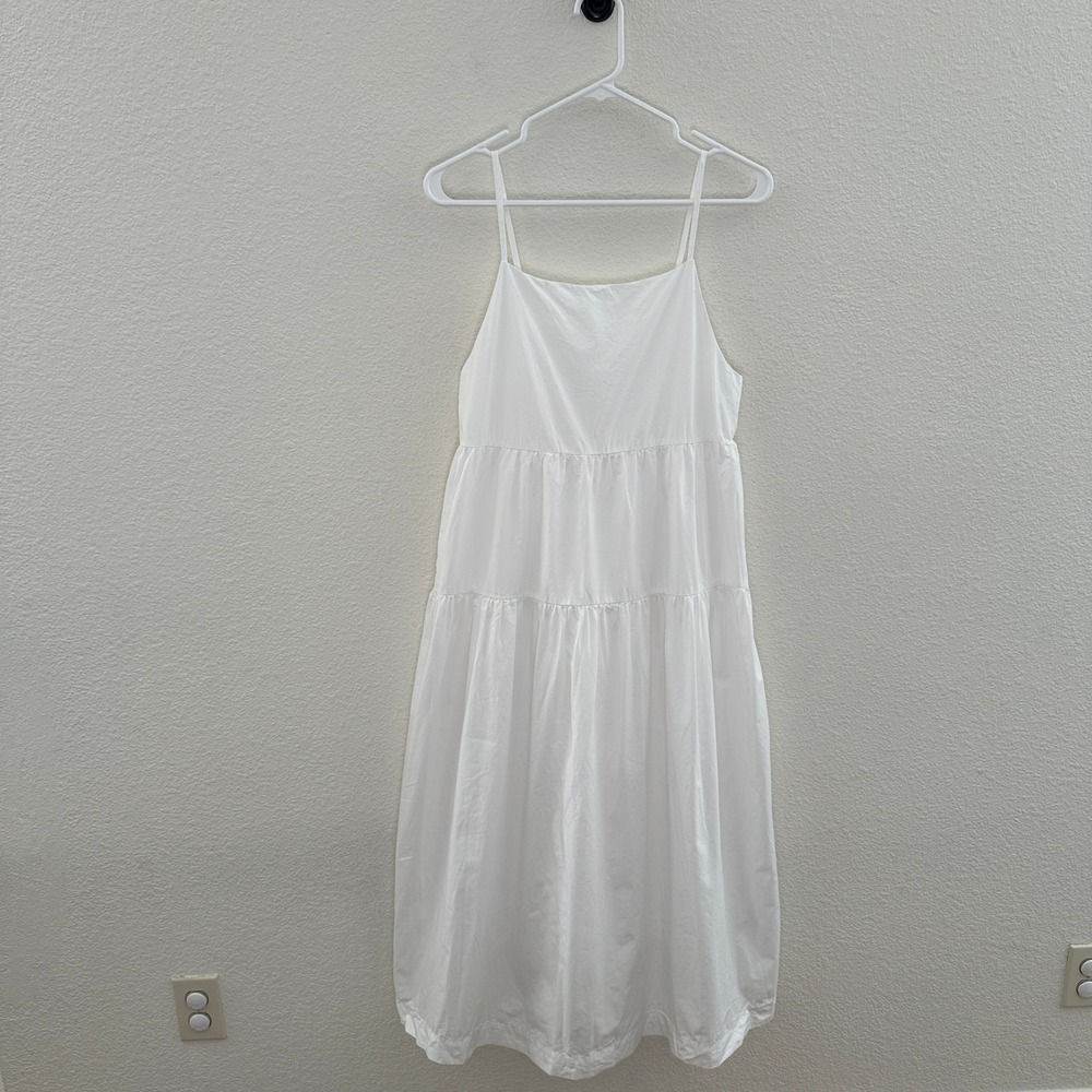 *Unavailable* Dazy‎ Tiered Midi Dress Women Size S White Spaghetti Strap Tie Bac